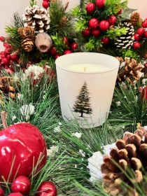 Χριστουγεννιάτικη λευκή ματ τριλογία ποτηριών3